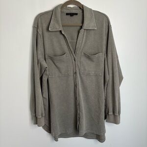 Jane + Delancey Gray /Sage Green Knit Top Women’s 1X